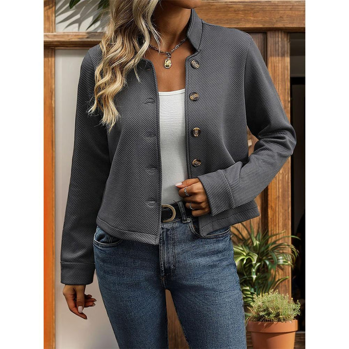 StyleCast Women Crop Tailored Jacket with Patchwork