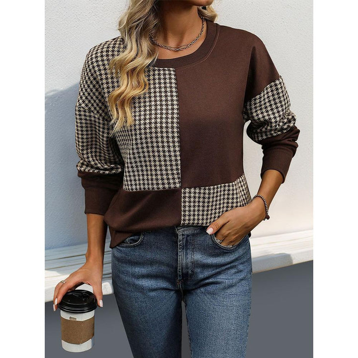 Women Checked Sweatshirt