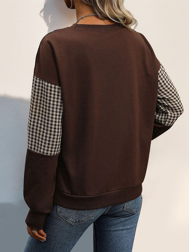 Women Checked Sweatshirt