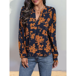 Women Floral V-Neck Top