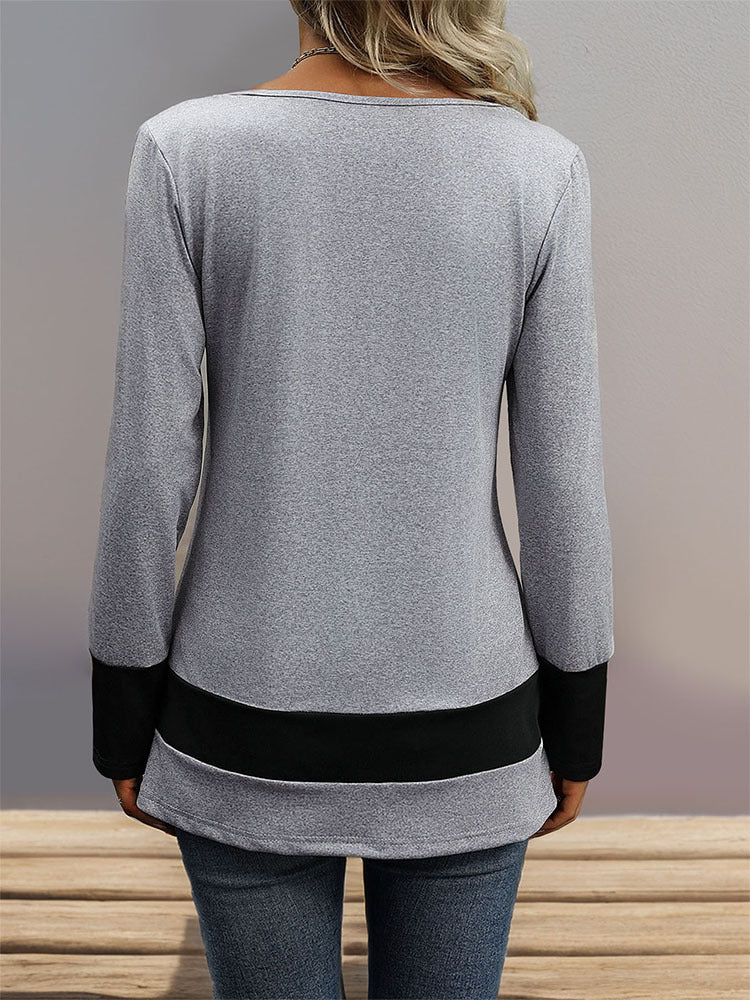 Women Solid V-Neck Top