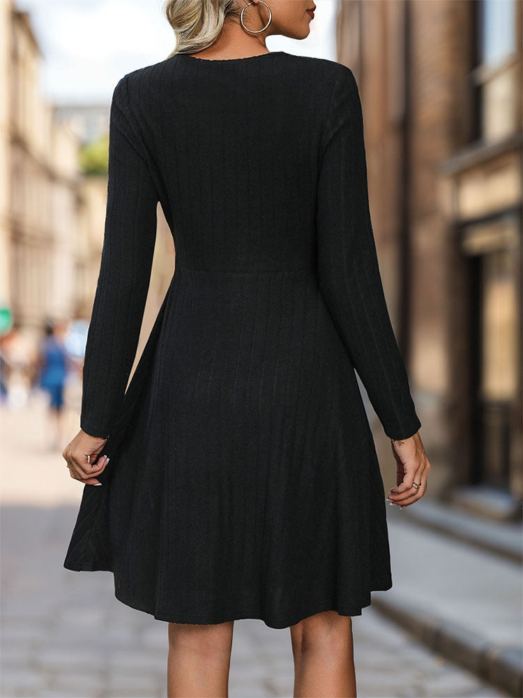 Long Sleeves Empire Dress