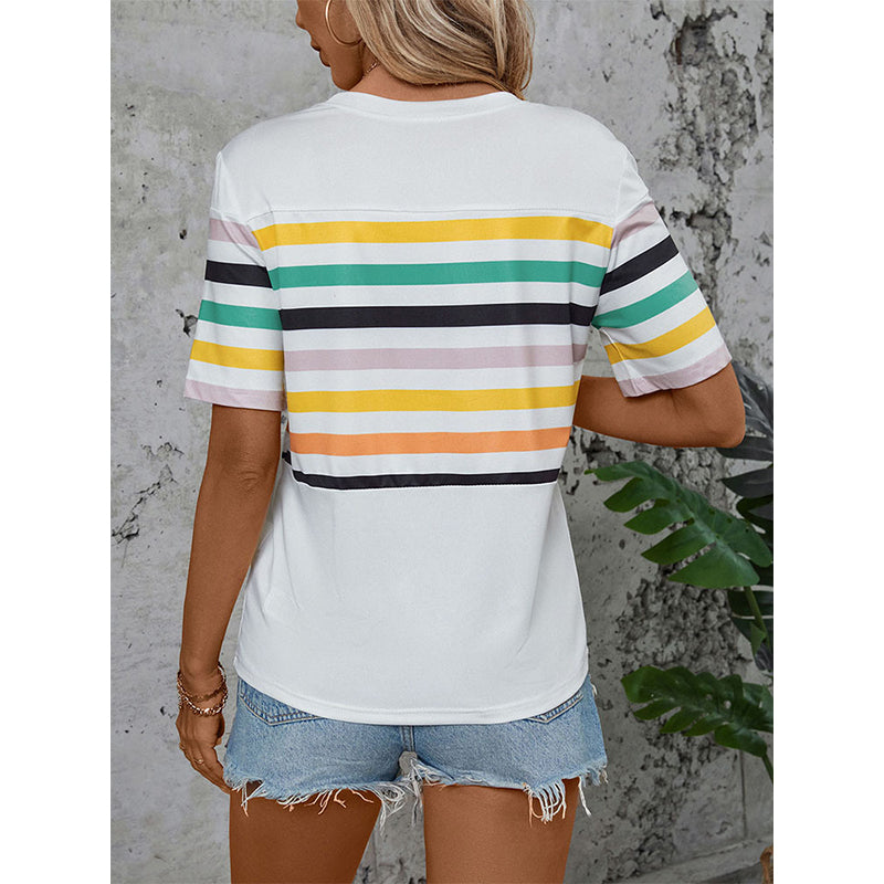 Striped Round Neck Top