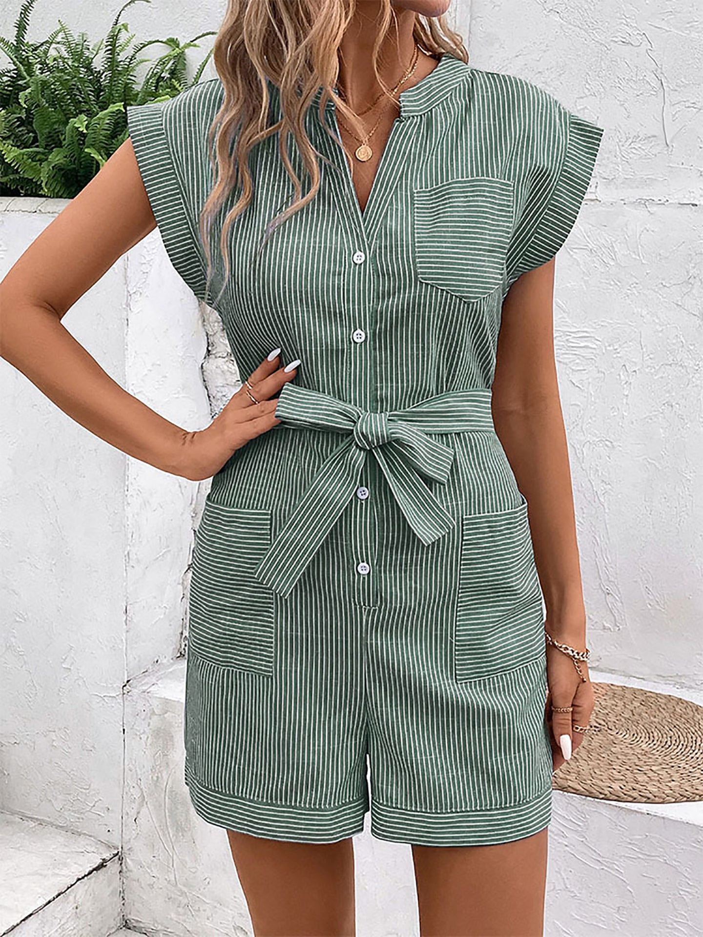 Striped Jumpsuit