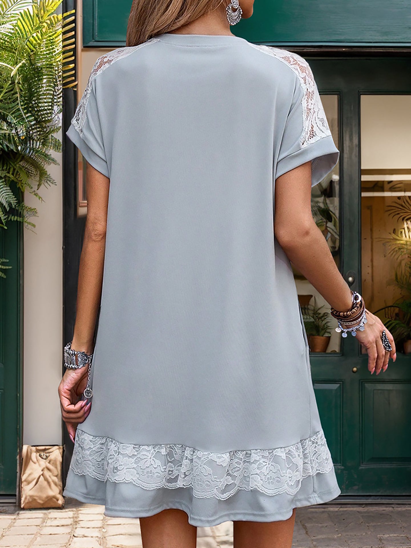 Crepe A-Line Mini Dress