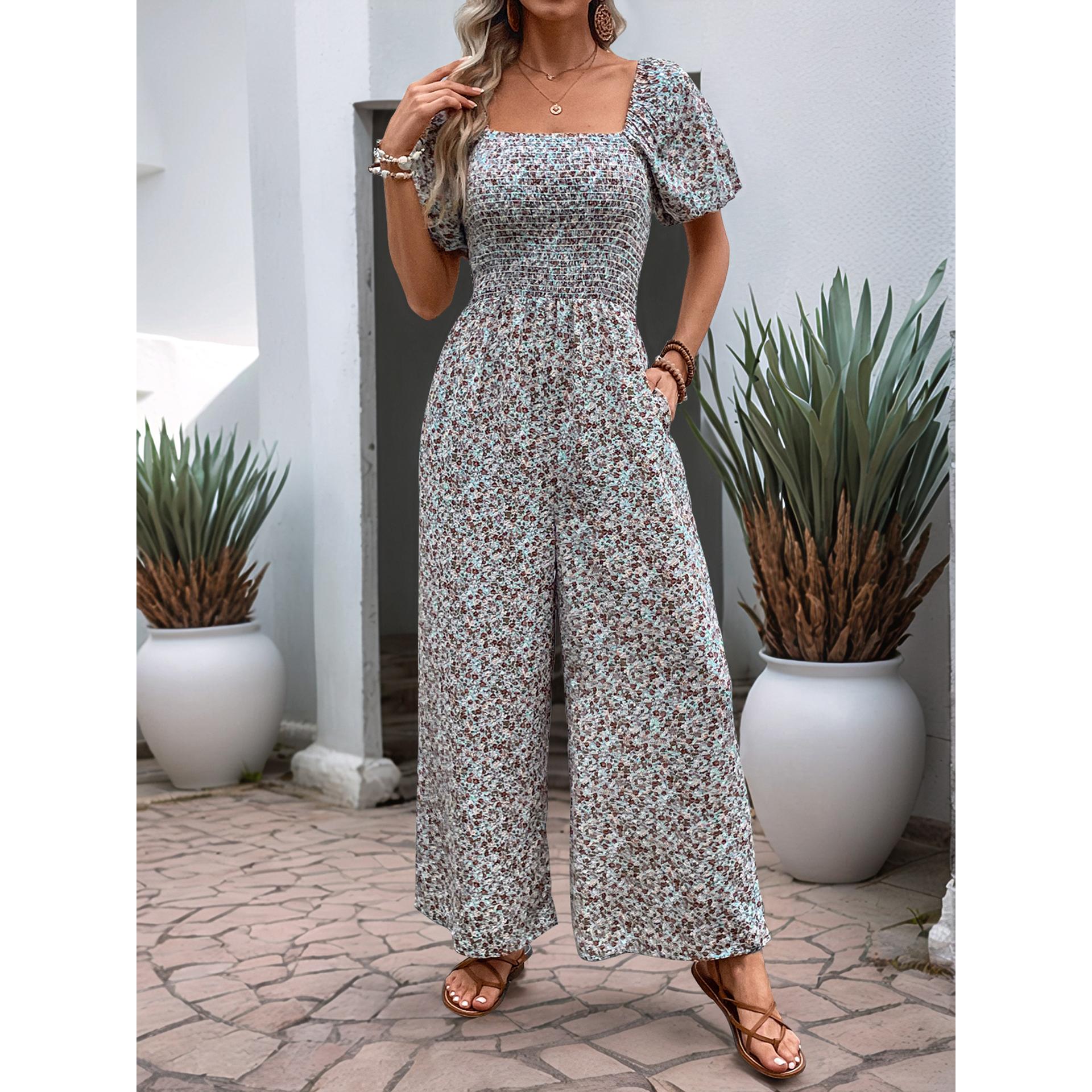 Printed Culotte Jumpsuit