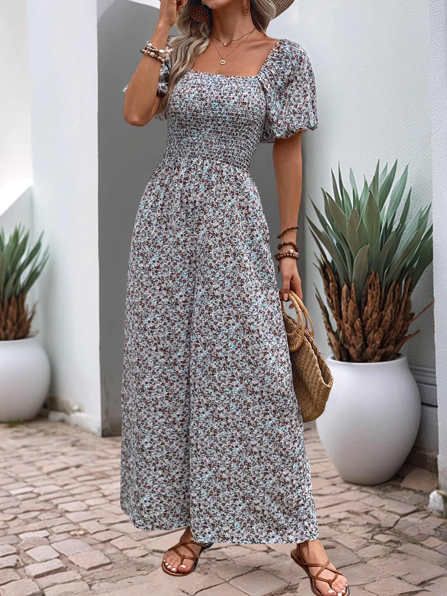 Printed Culotte Jumpsuit