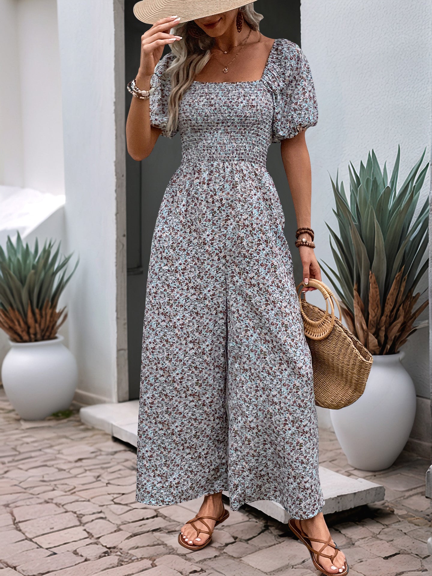 Printed Culotte Jumpsuit