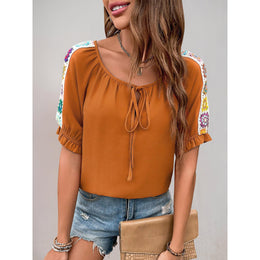 Tie Up Neck Regular Top