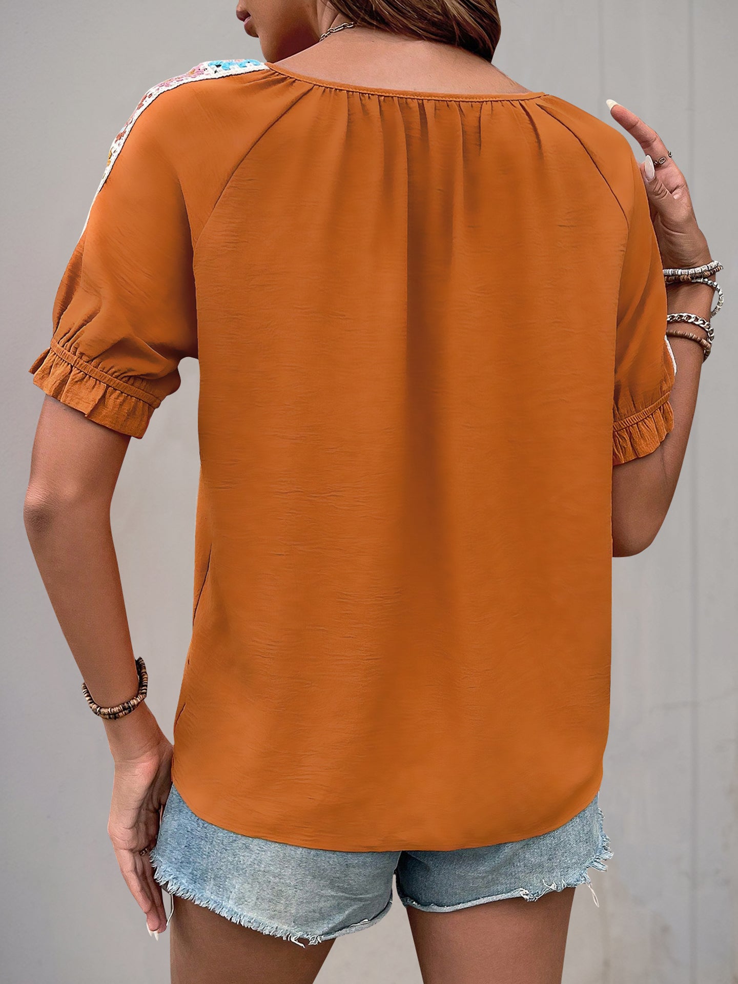 Tie Up Neck Regular Top