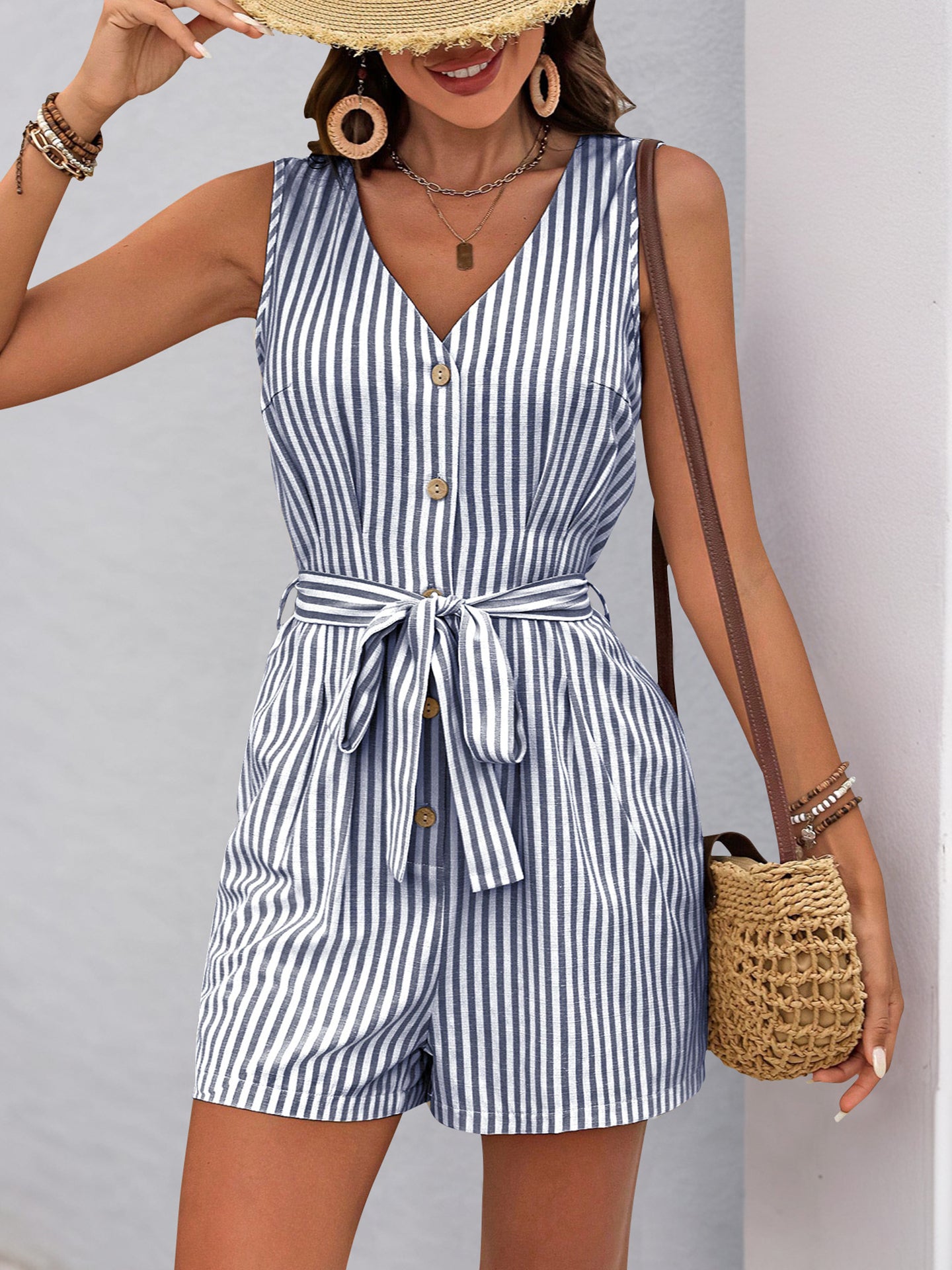 Striped Jumpsuit