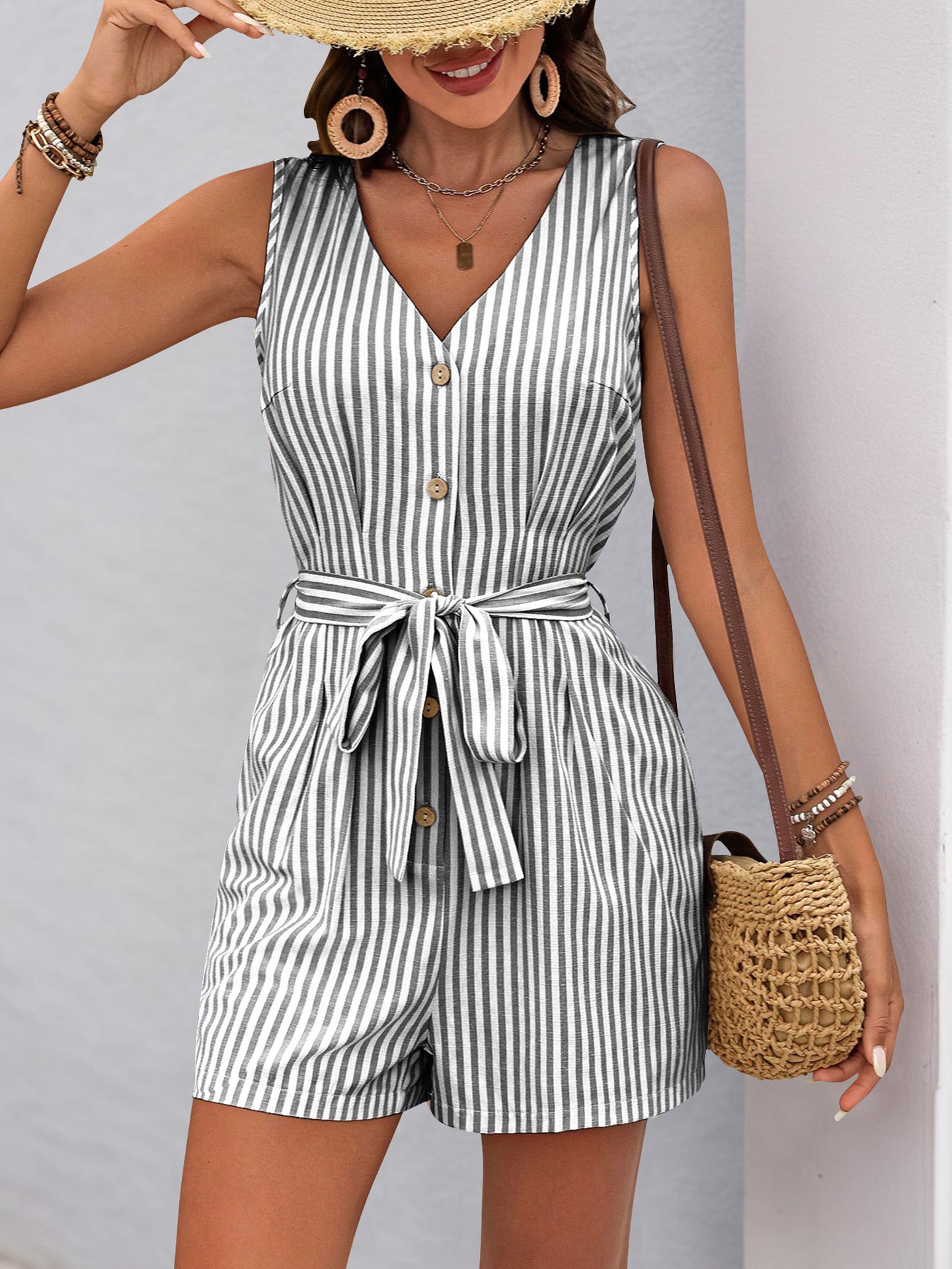 Striped Jumpsuit