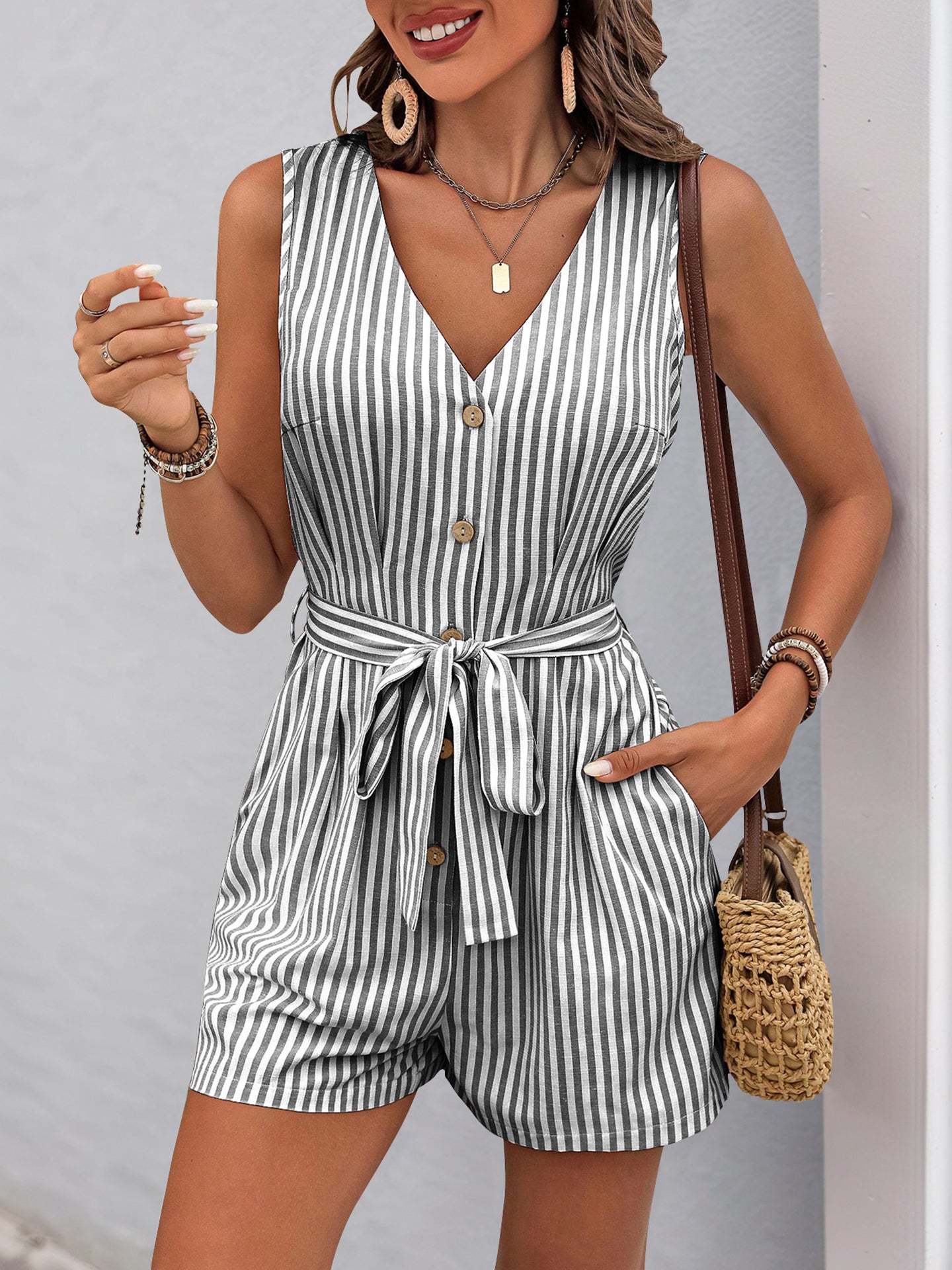 Striped Jumpsuit