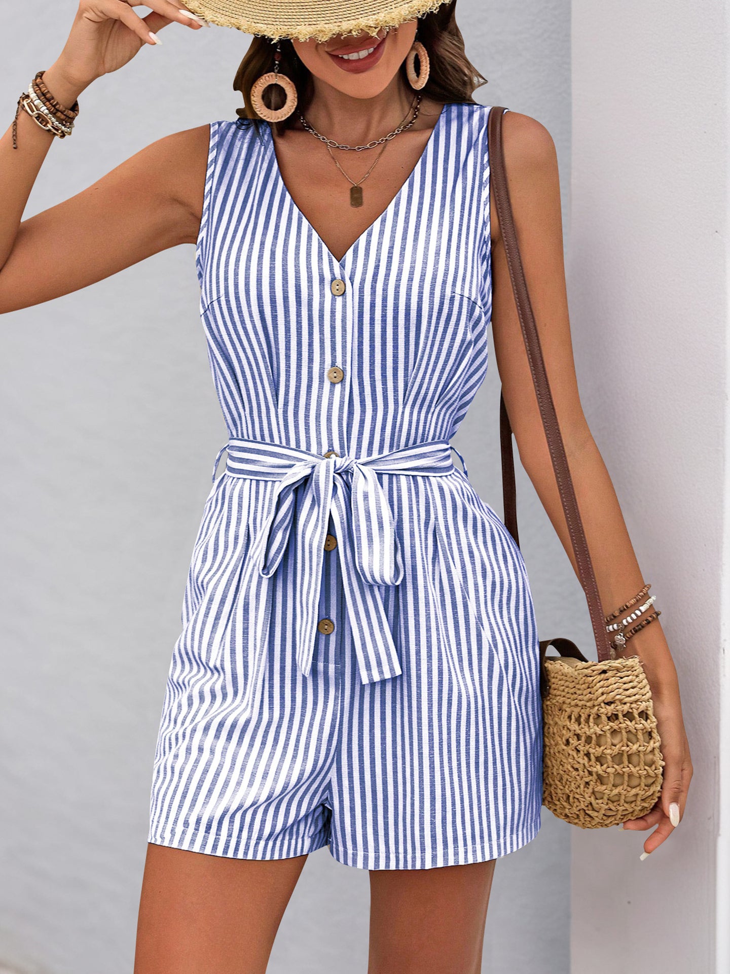 Striped Jumpsuit