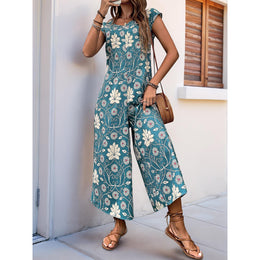 Printed Culotte Jumpsuit