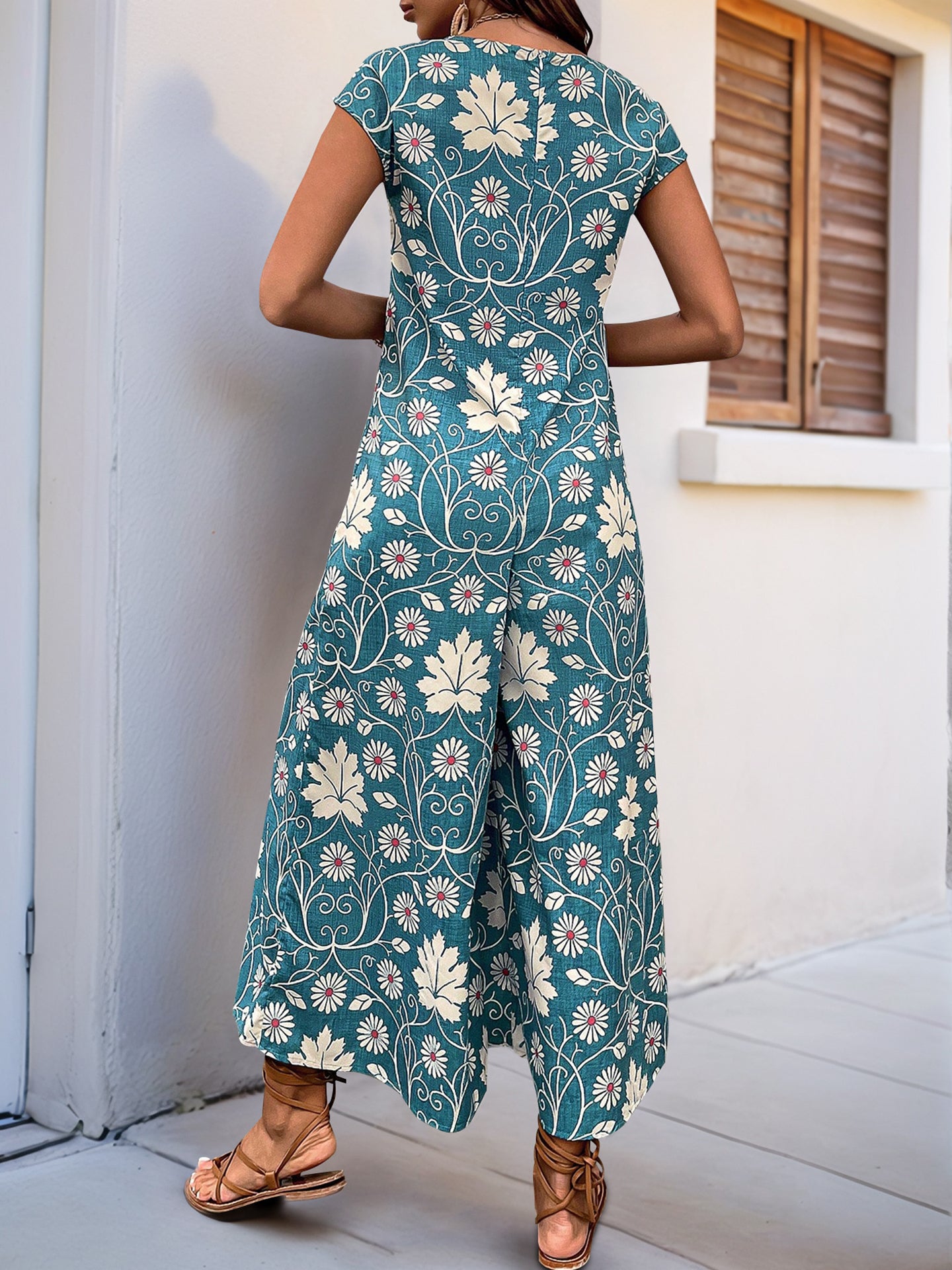 Printed Culotte Jumpsuit