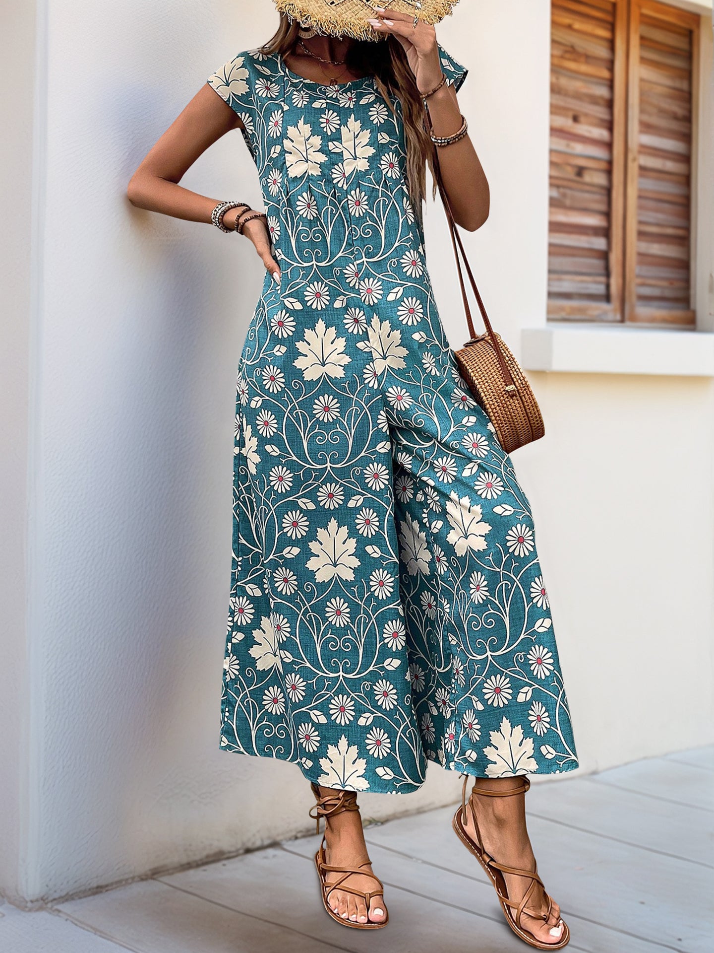Printed Culotte Jumpsuit