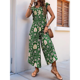 Printed Culotte Jumpsuit