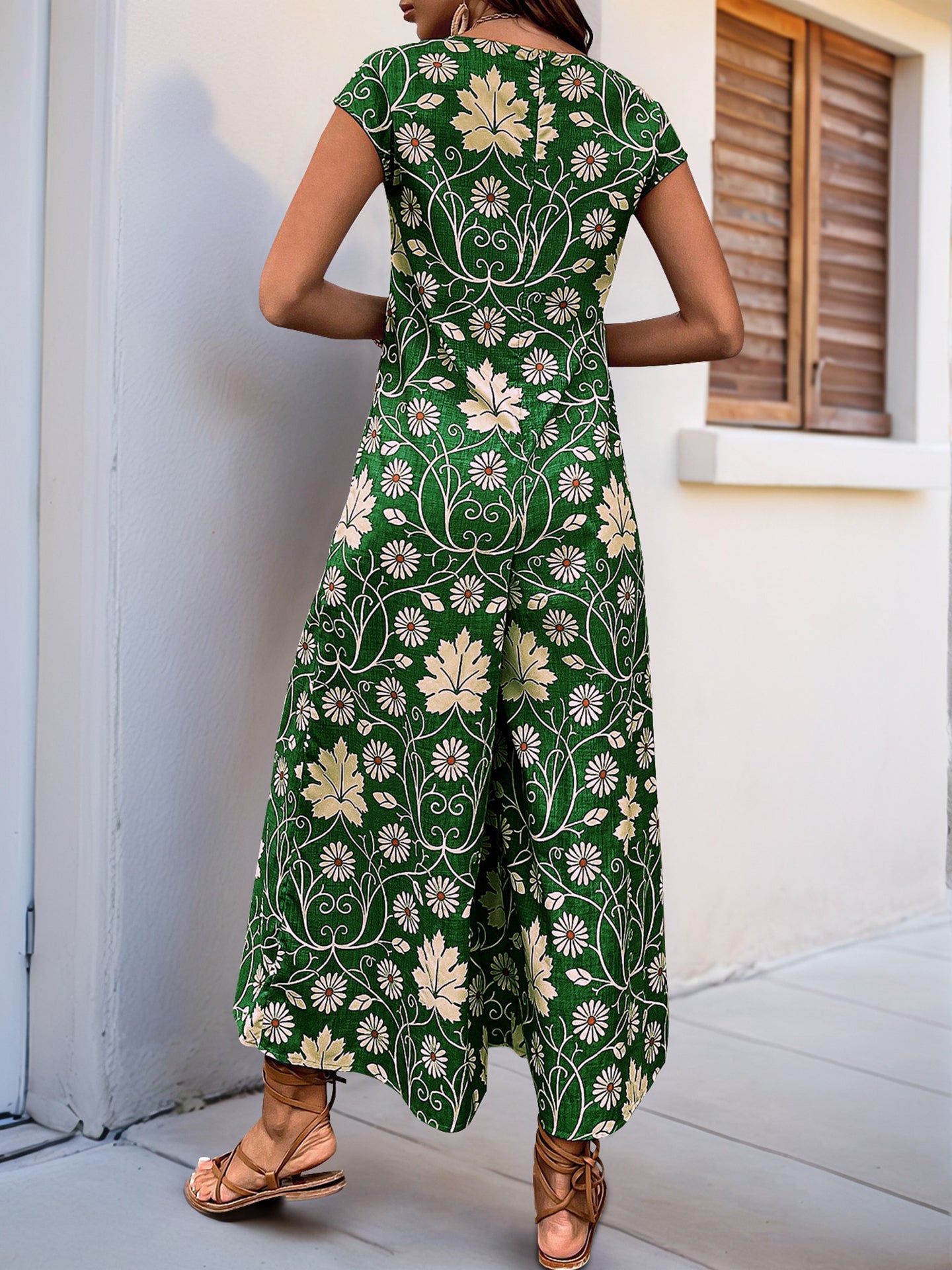 Printed Culotte Jumpsuit