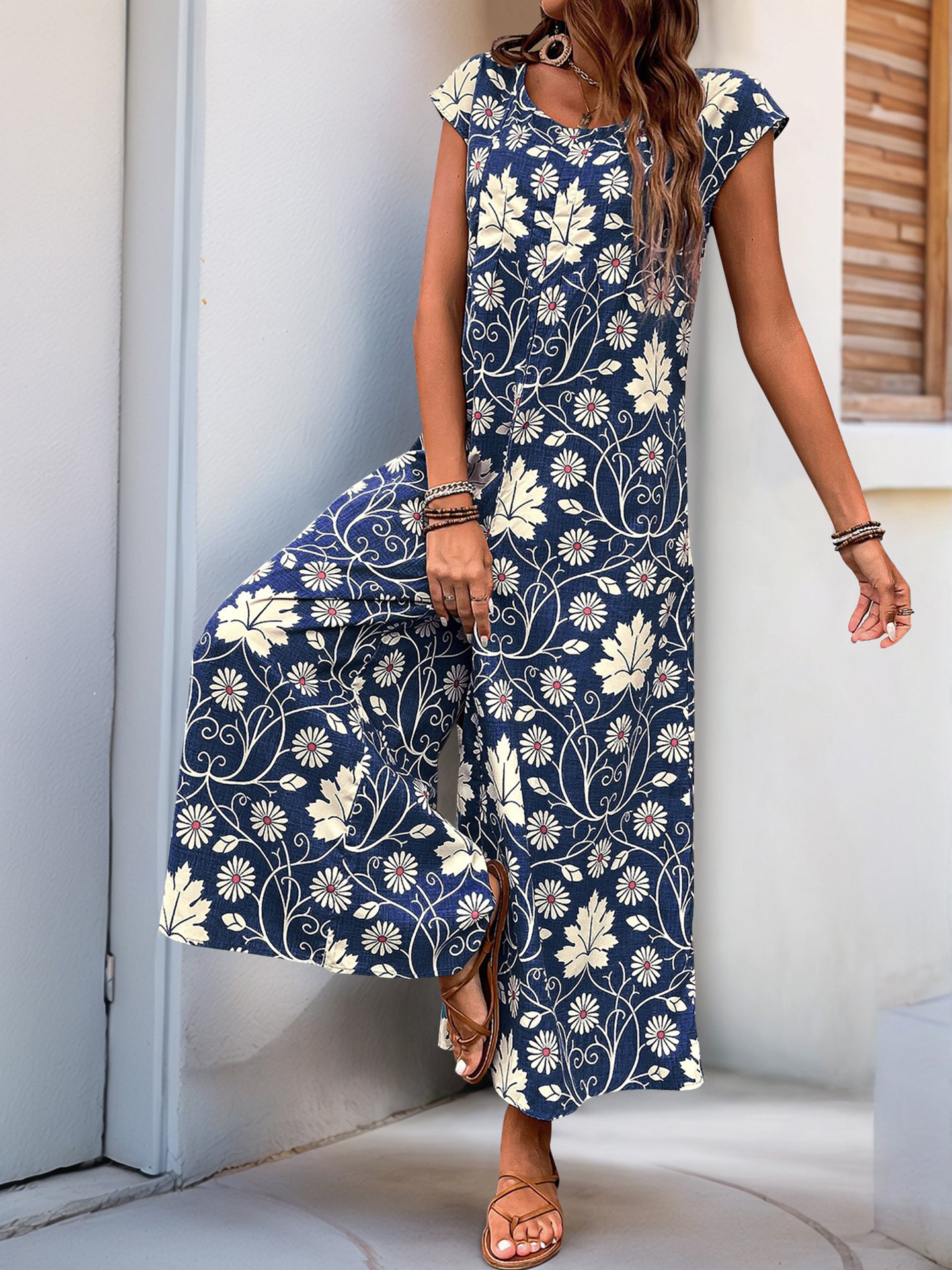 Printed Basic Jumpsuit