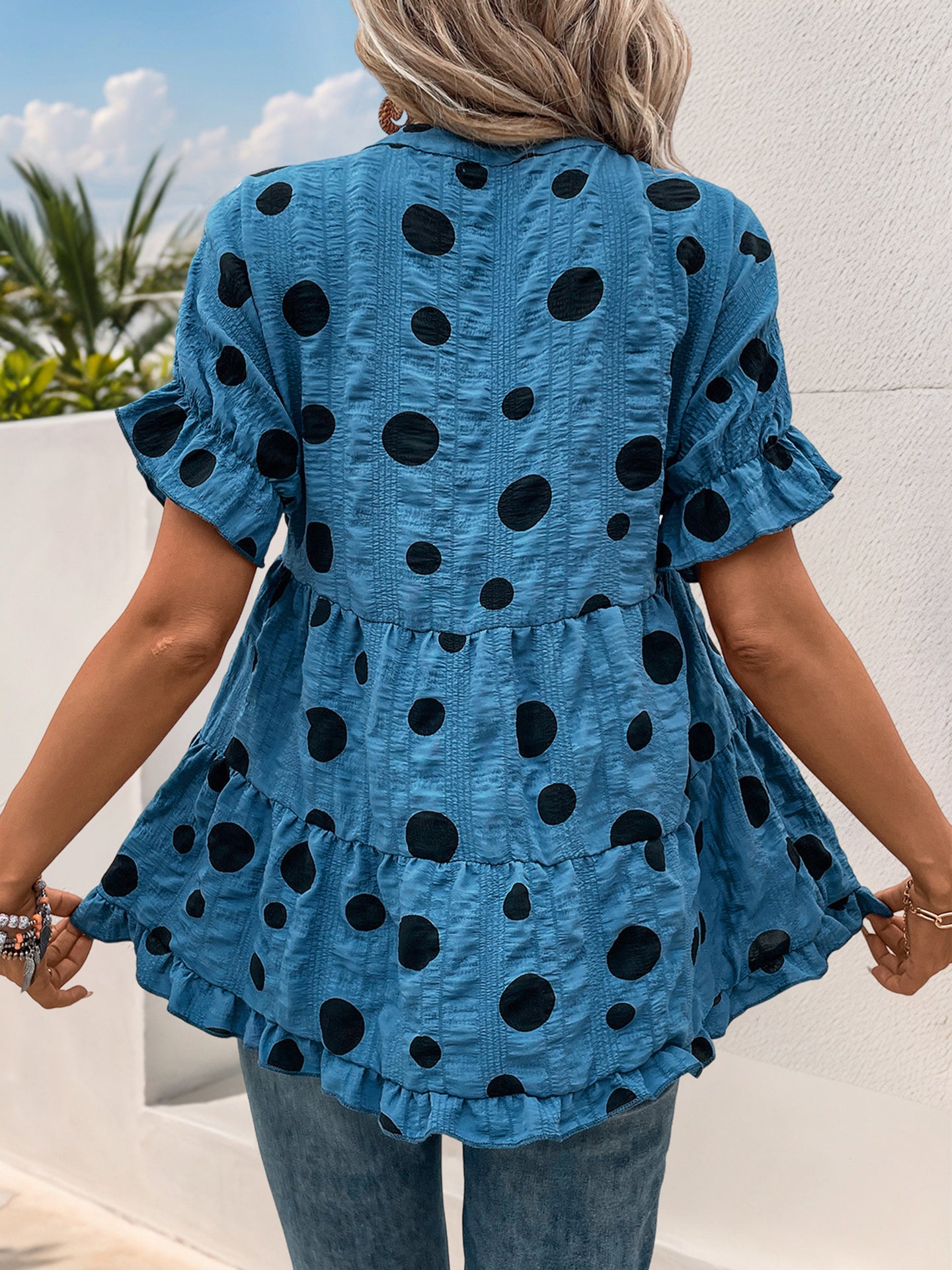 Women Polka Dot Opaque Printed Casual Shirt