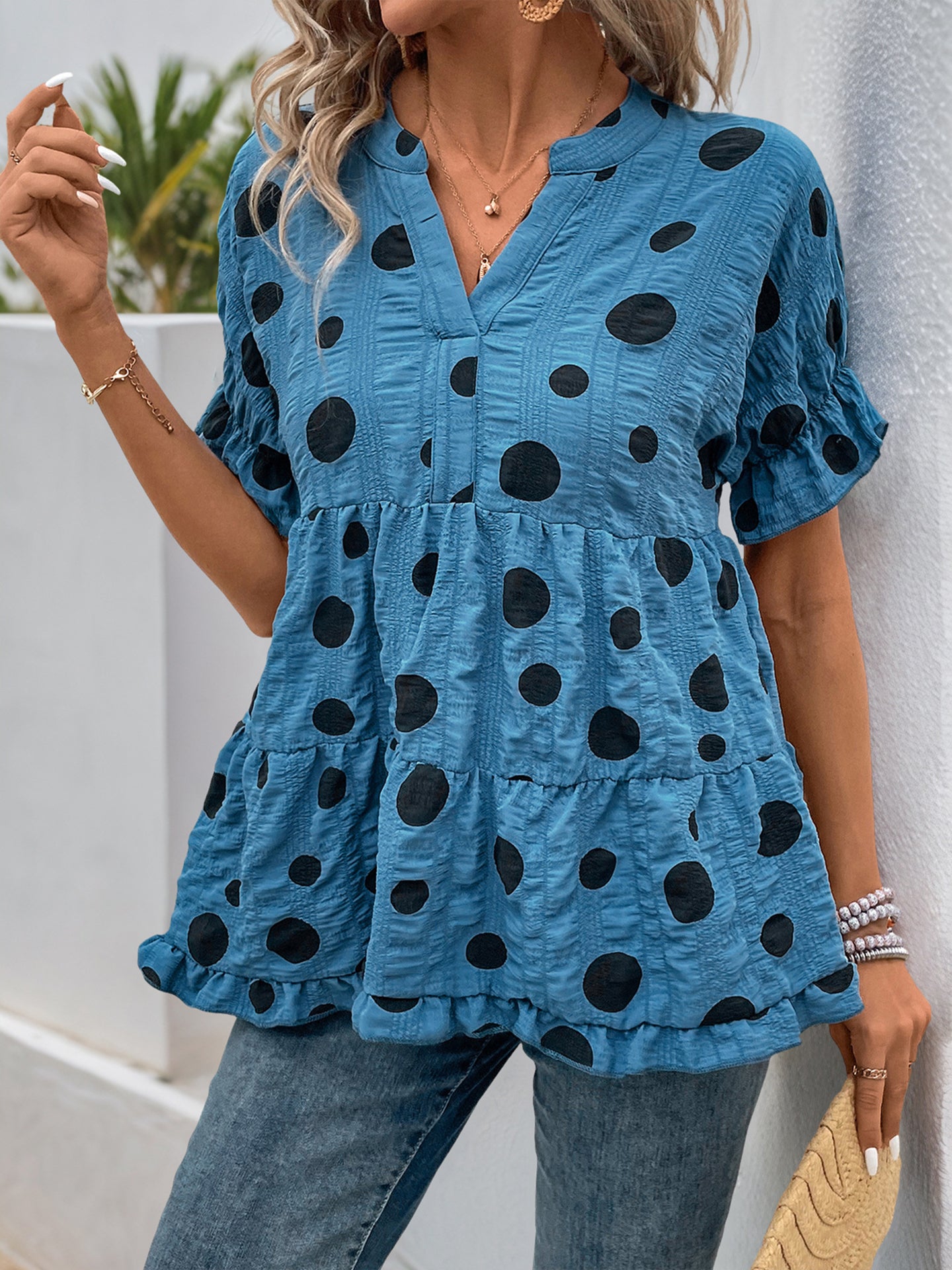 Women Polka Dot Opaque Printed Casual Shirt