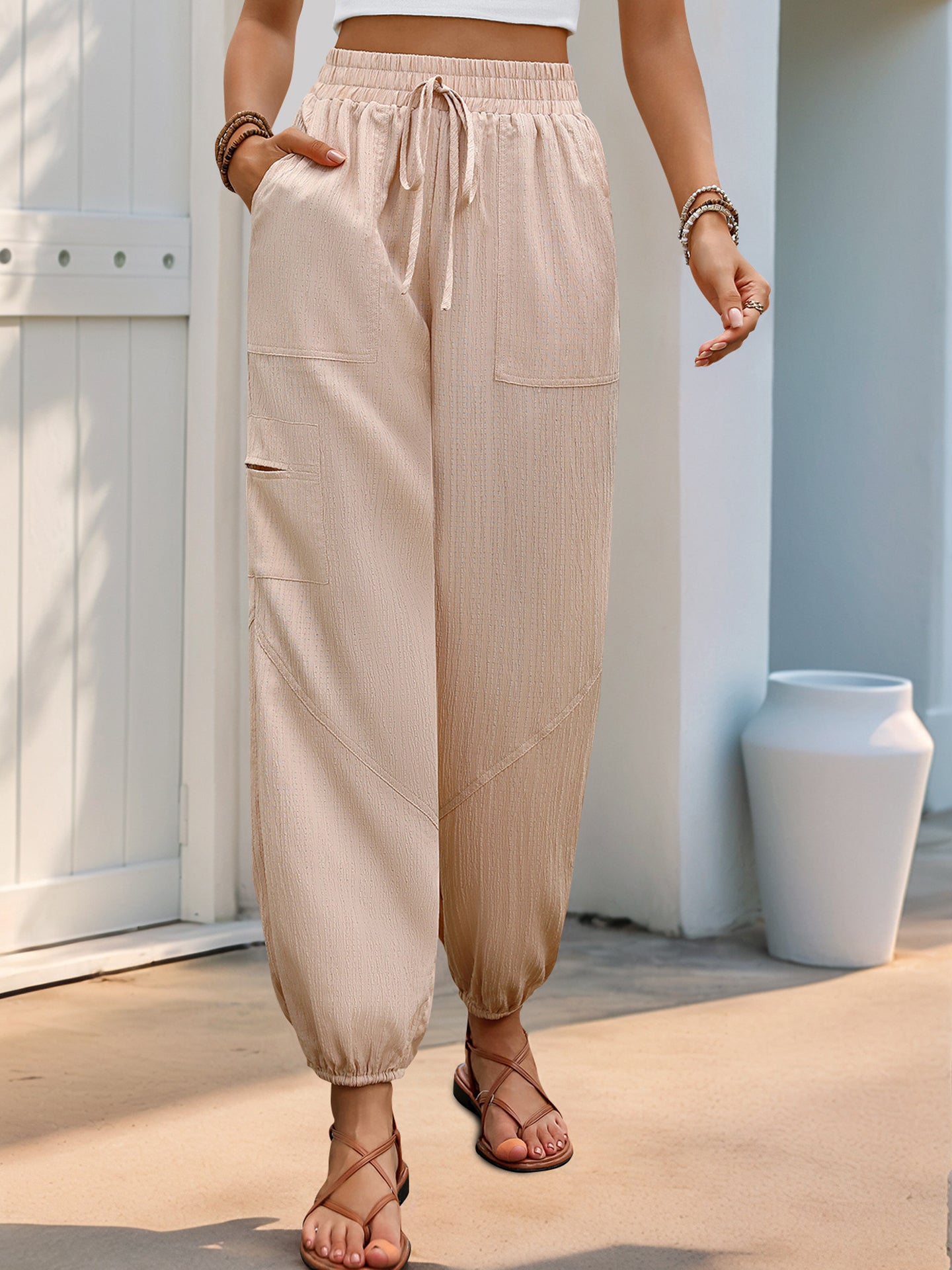 Women Easy Wash Pleated Trousers