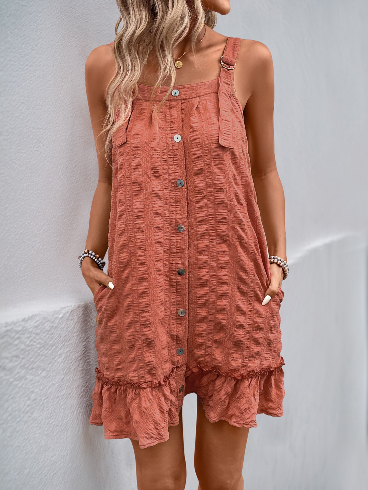 Women Shoulder Straps A-Line Dress