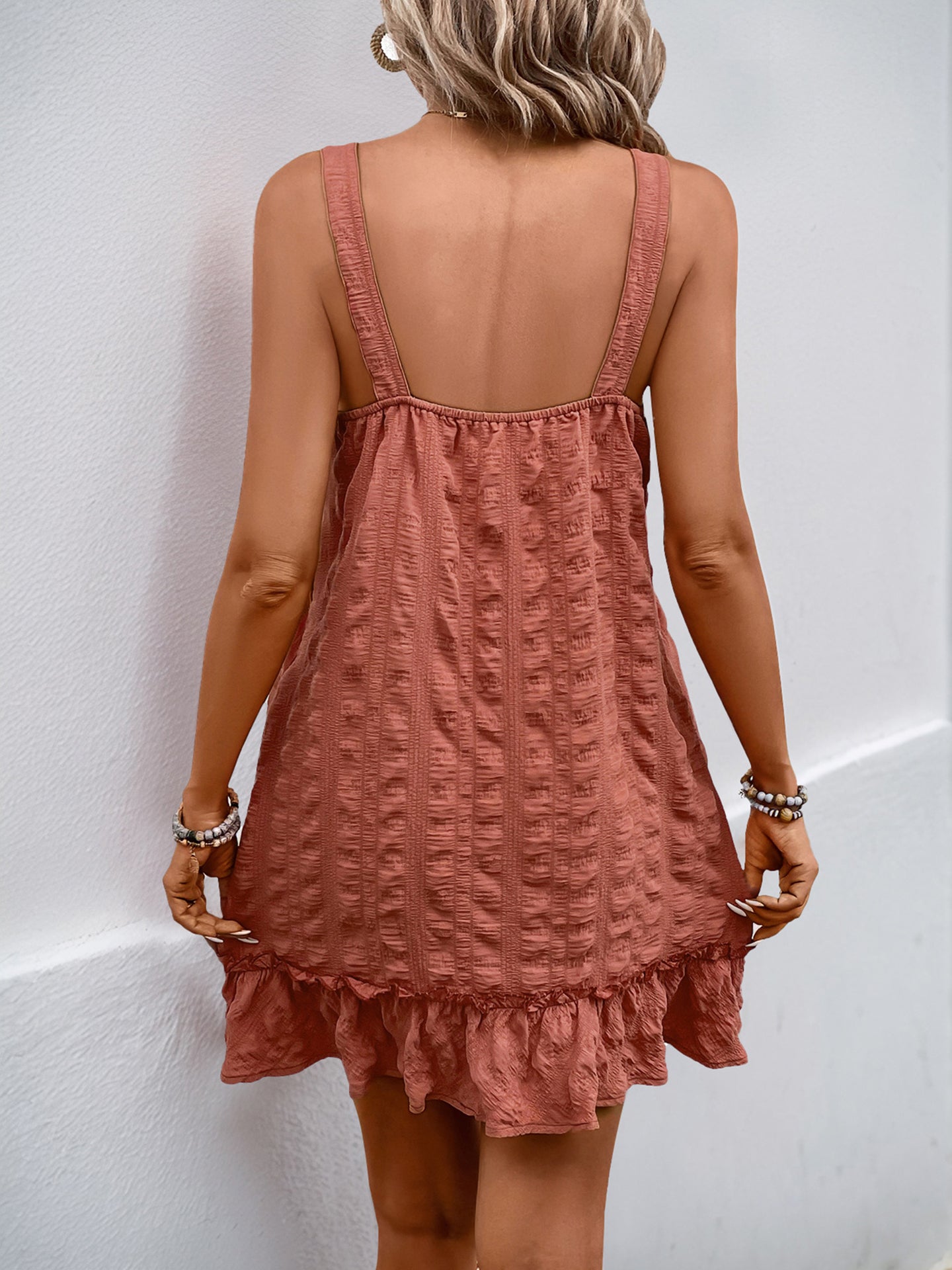 Women Shoulder Straps A-Line Dress