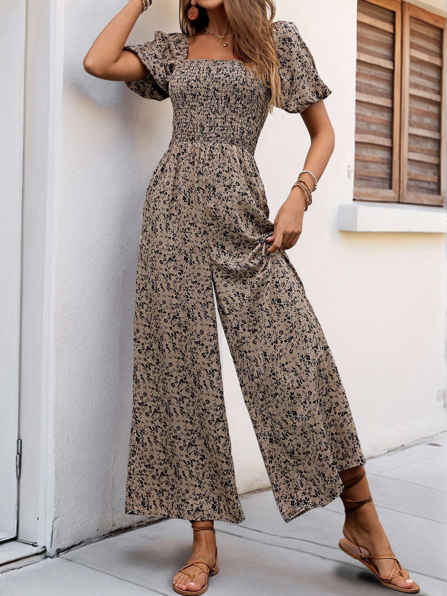 Printed Culotte Jumpsuit