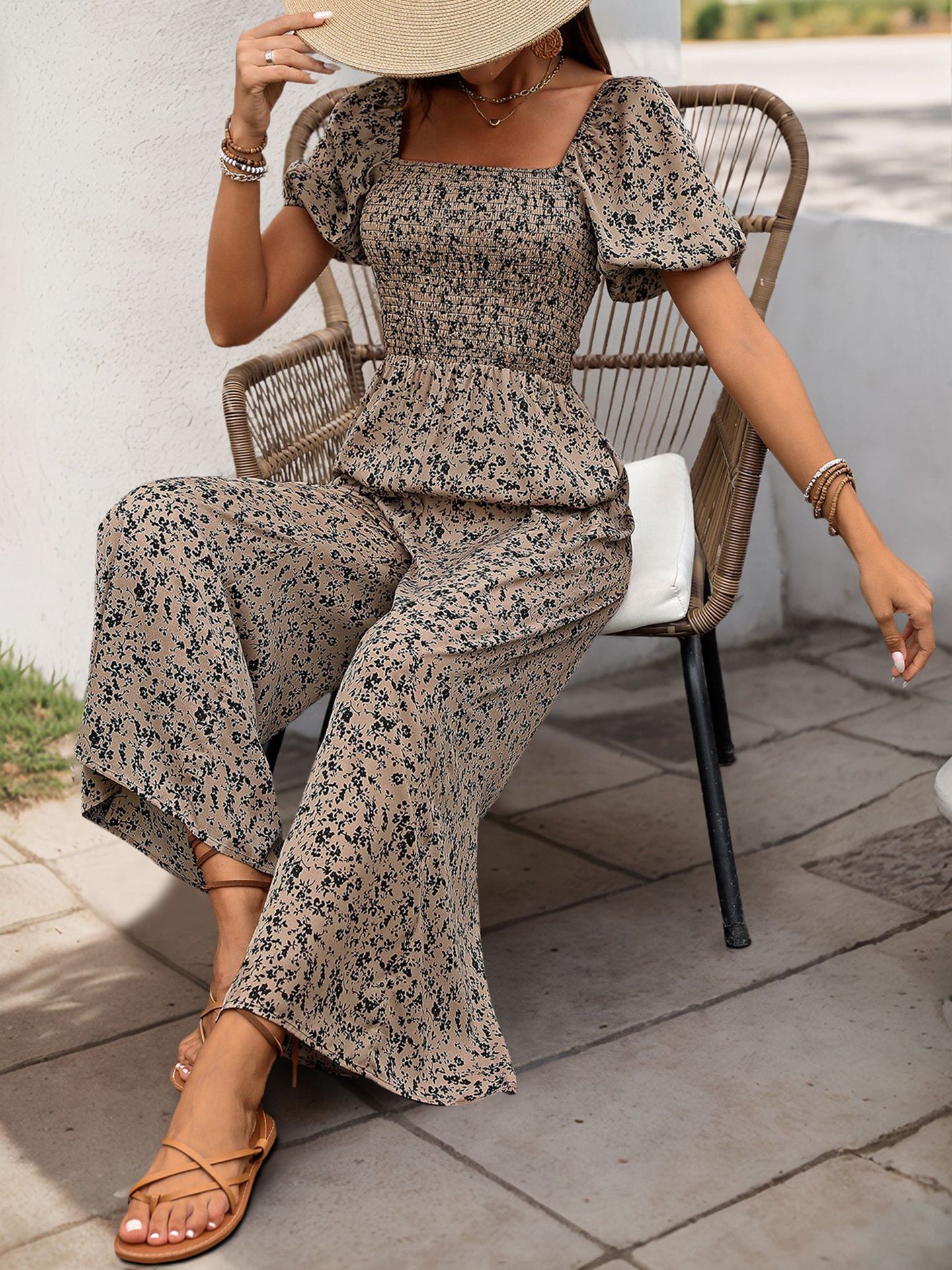 Printed Culotte Jumpsuit
