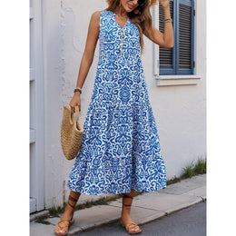 Ethnic Motifs Print A-Line Midi Dress