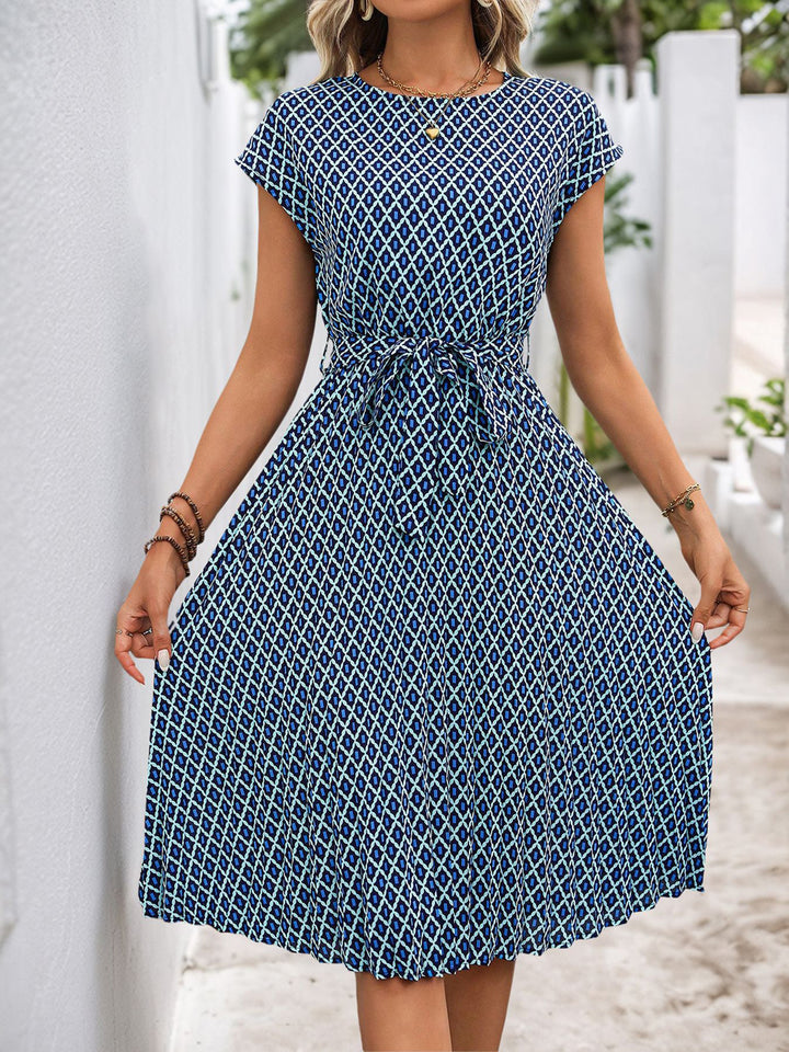 Print A-Line Midi Dress