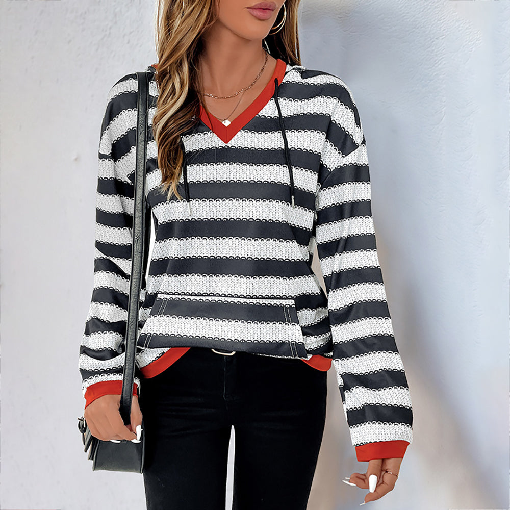 Women Striped Sweatshirt