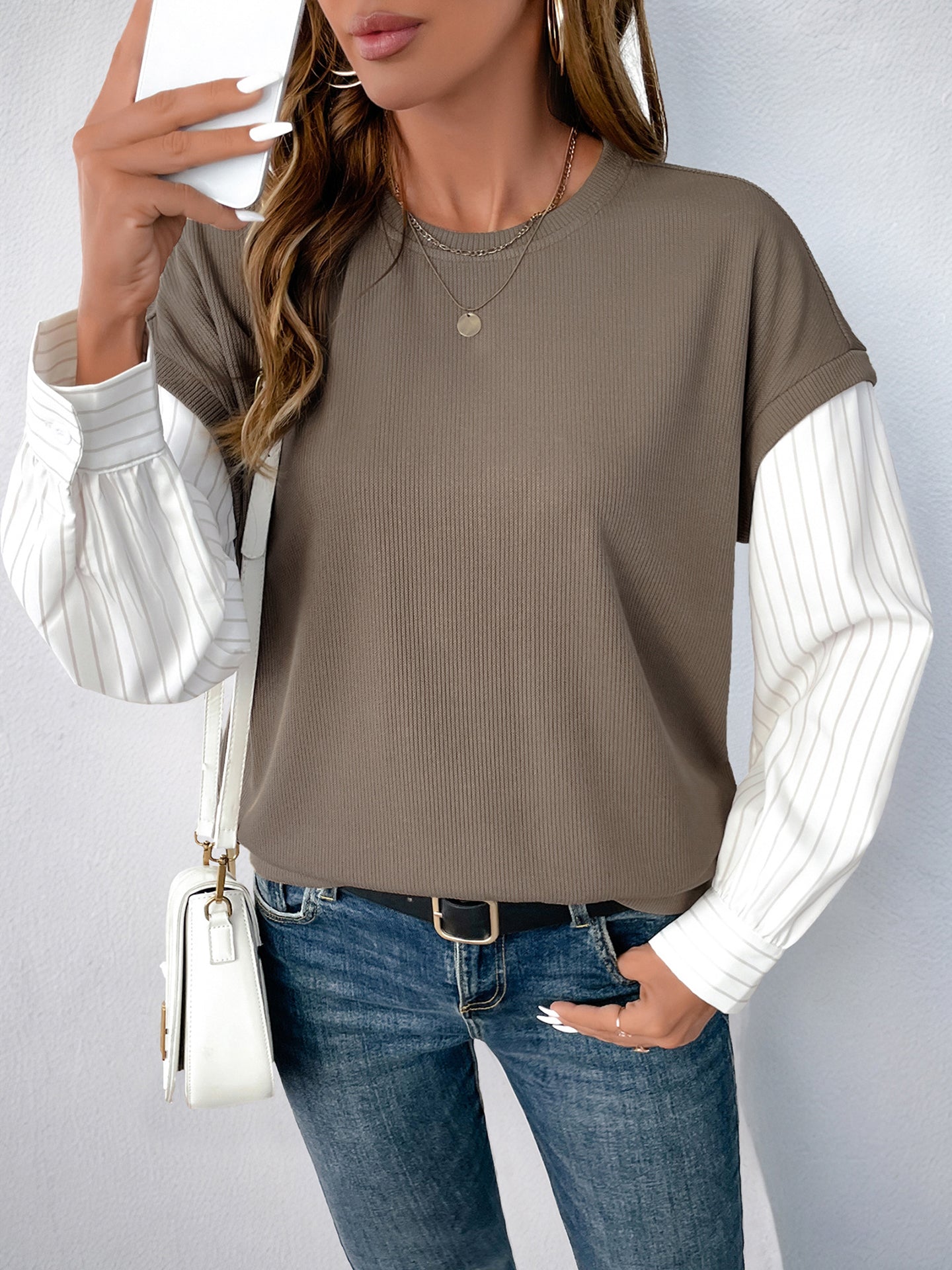 Women Colourblocked Sweatshirt