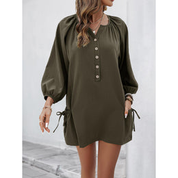 Polyester Shirt Shape Dress