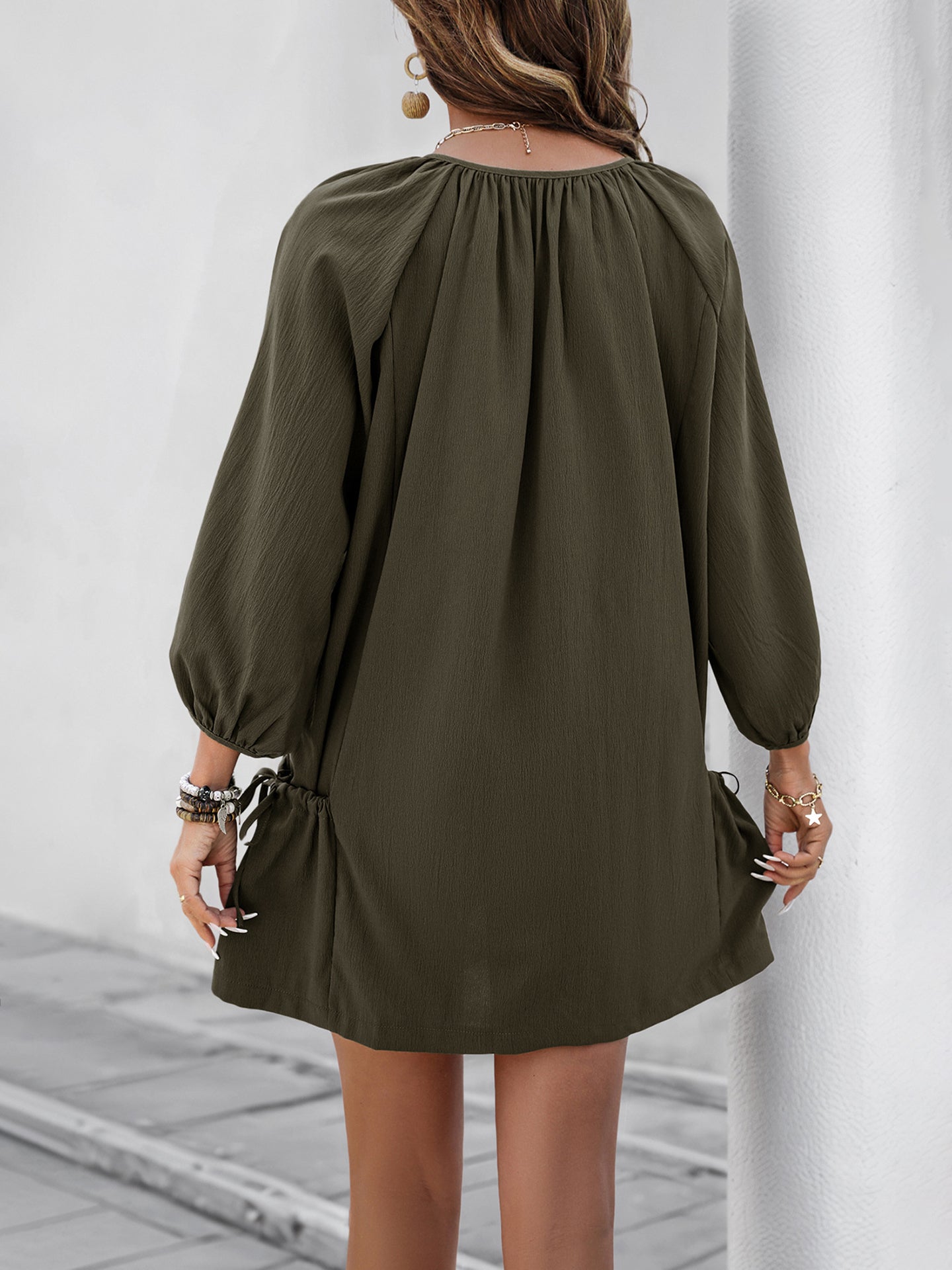 Polyester Shirt Shape Dress
