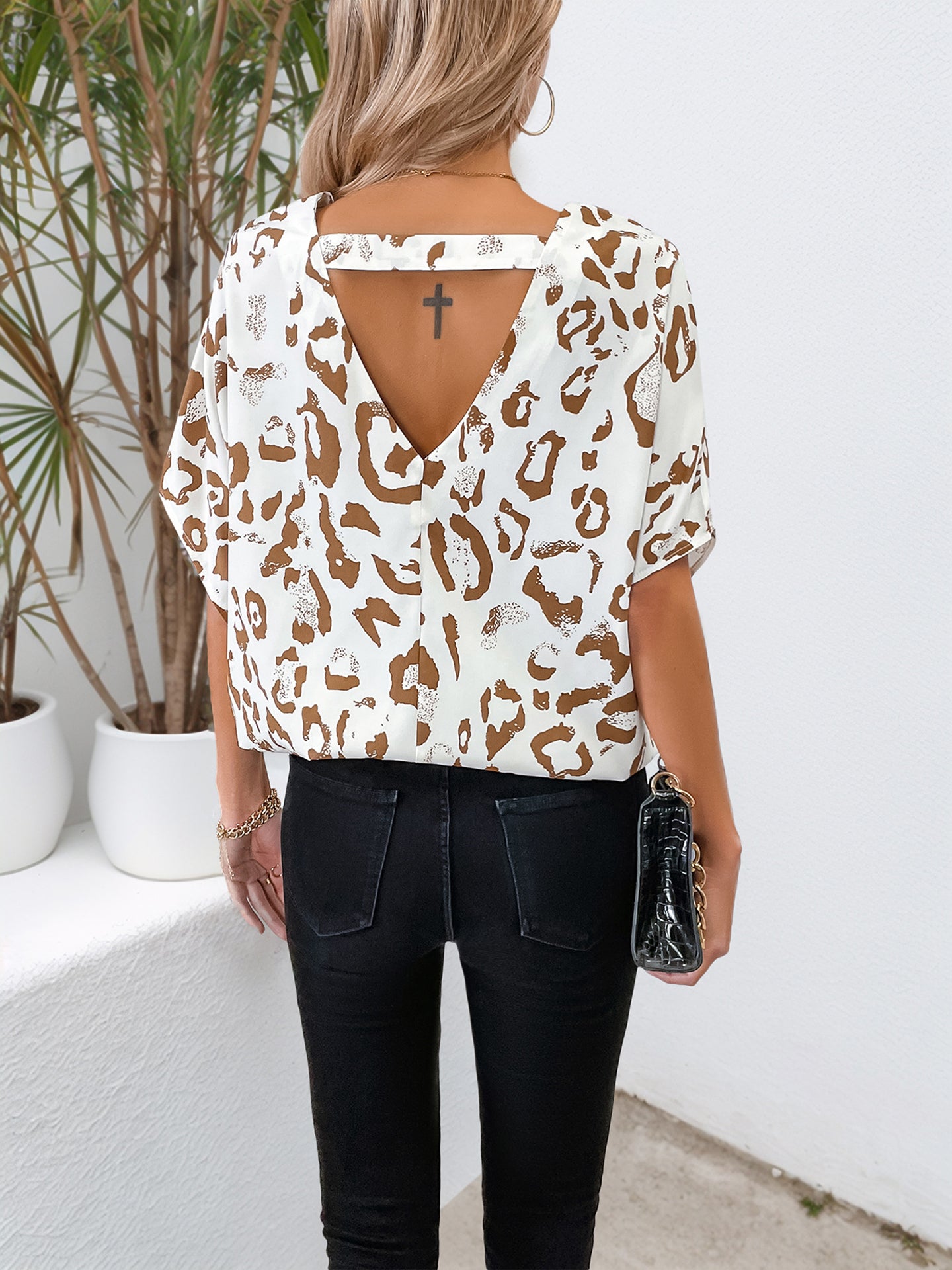 Printed Peplum Top