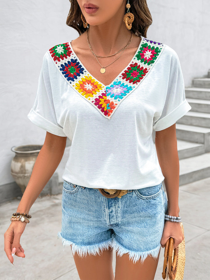 Embroidered Fitted Top