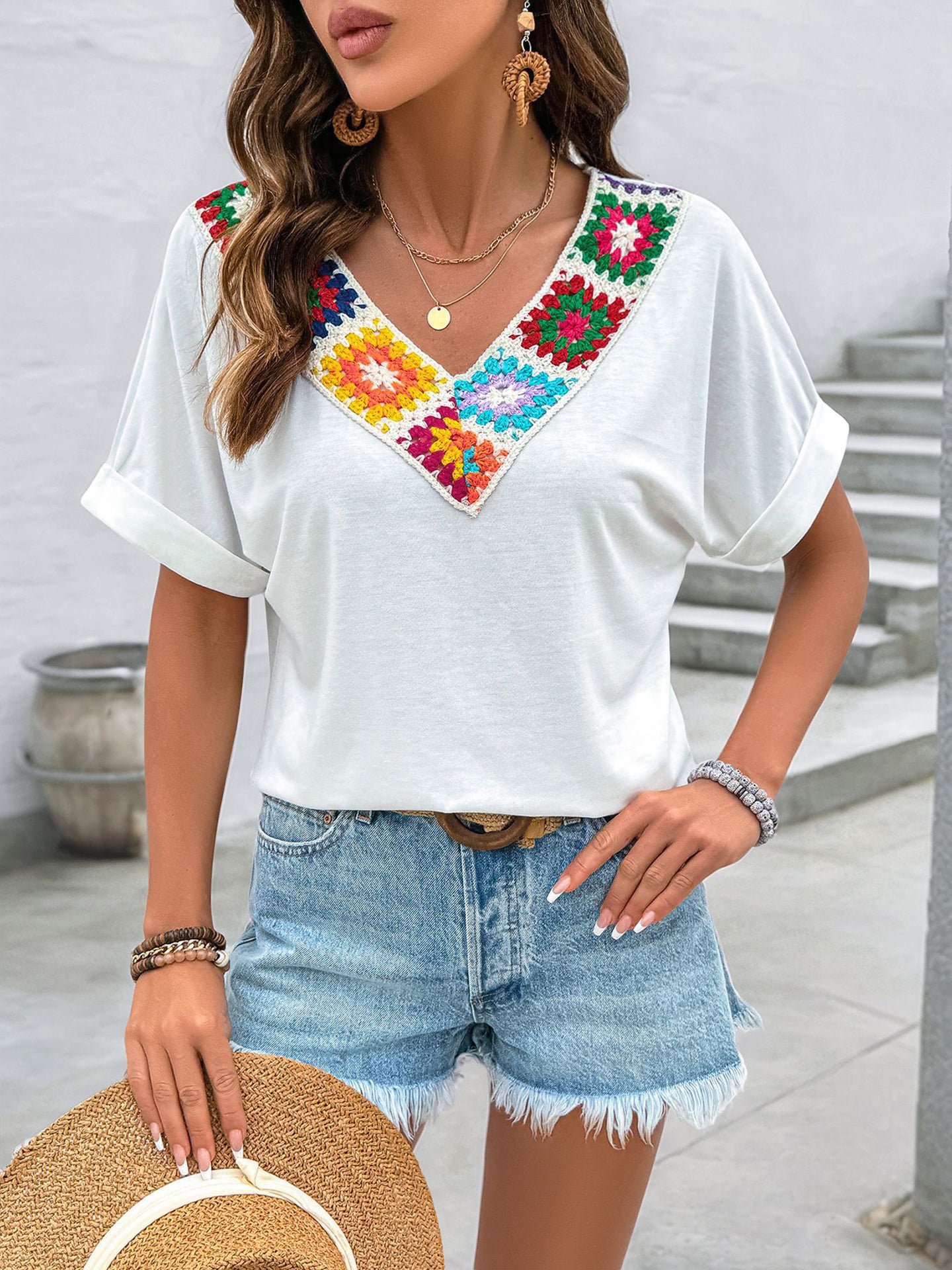 Embroidered Fitted Top