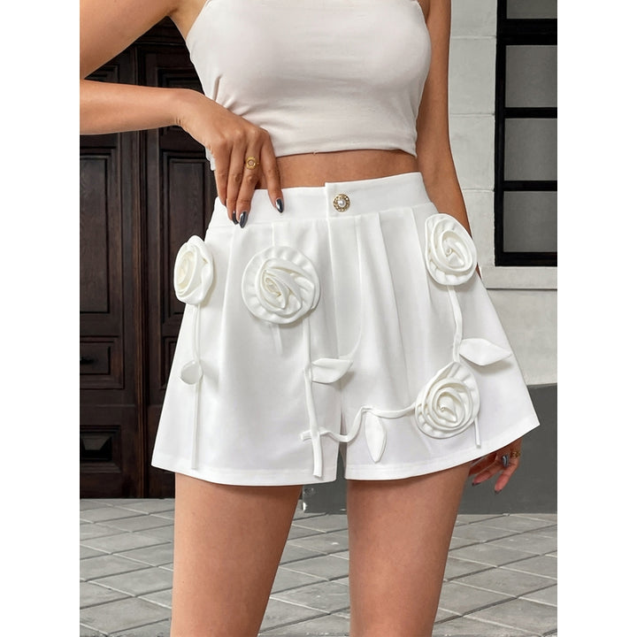 Women Self Design Mid Rise Relexed Fit Regular Shorts