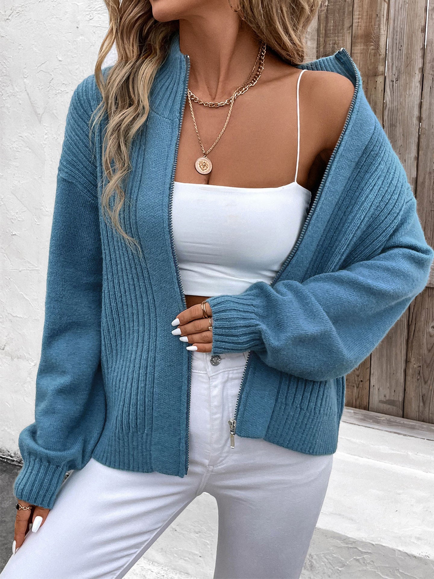 Women Mock CollarTailored Jacket
