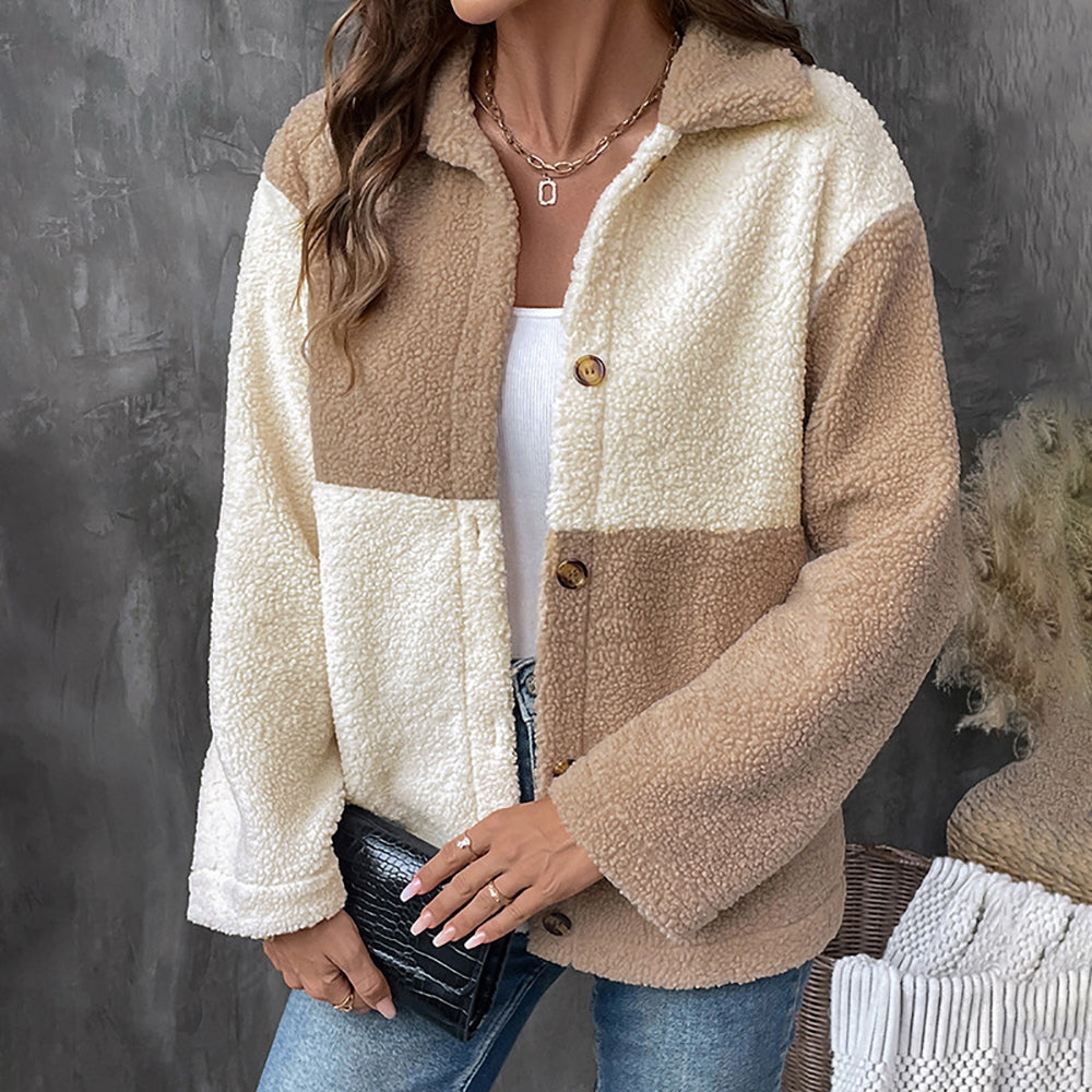 Women Spread Collar Colourblocked Tailored Jacket