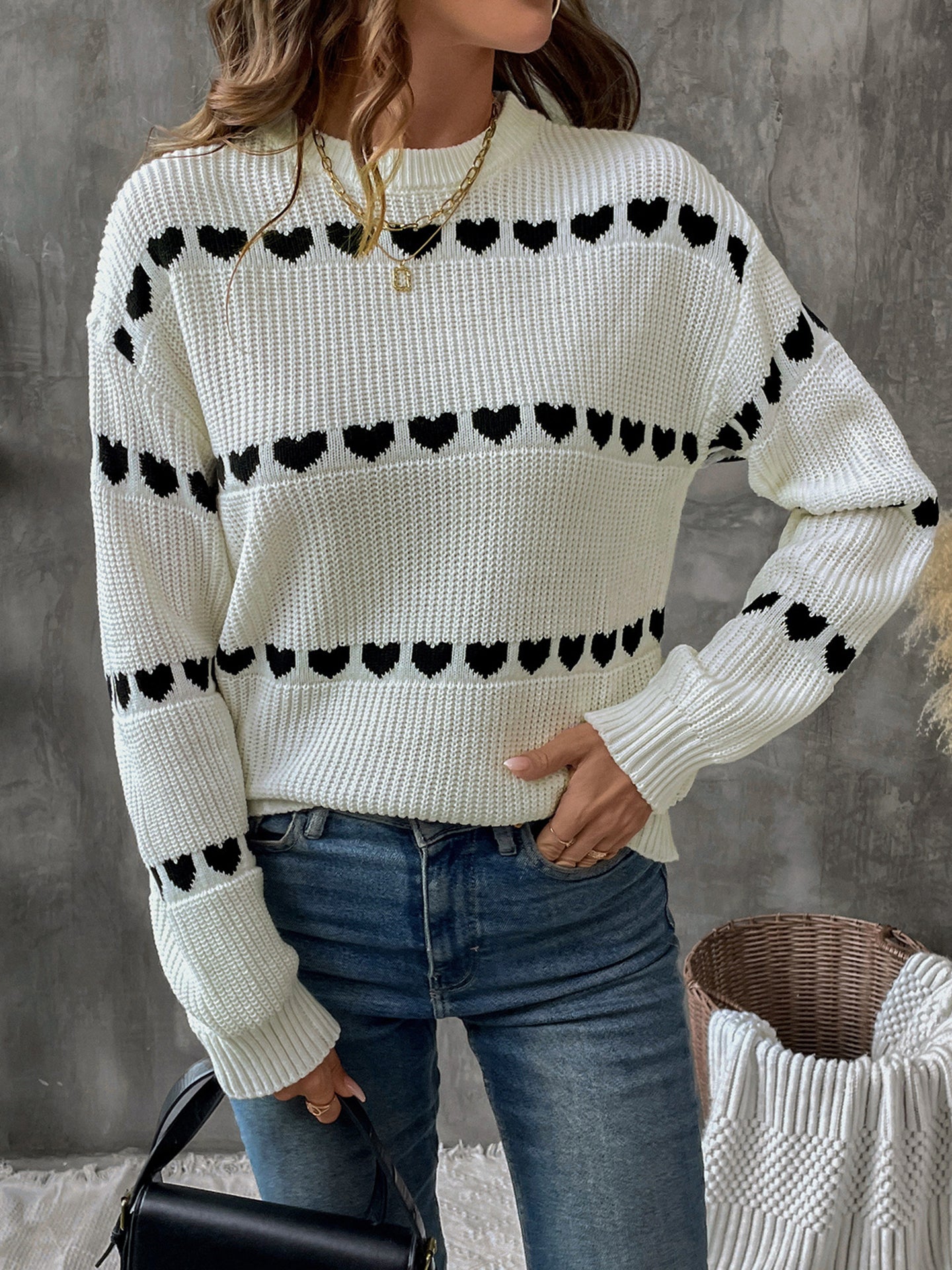 Women Printed Pullover Sweater