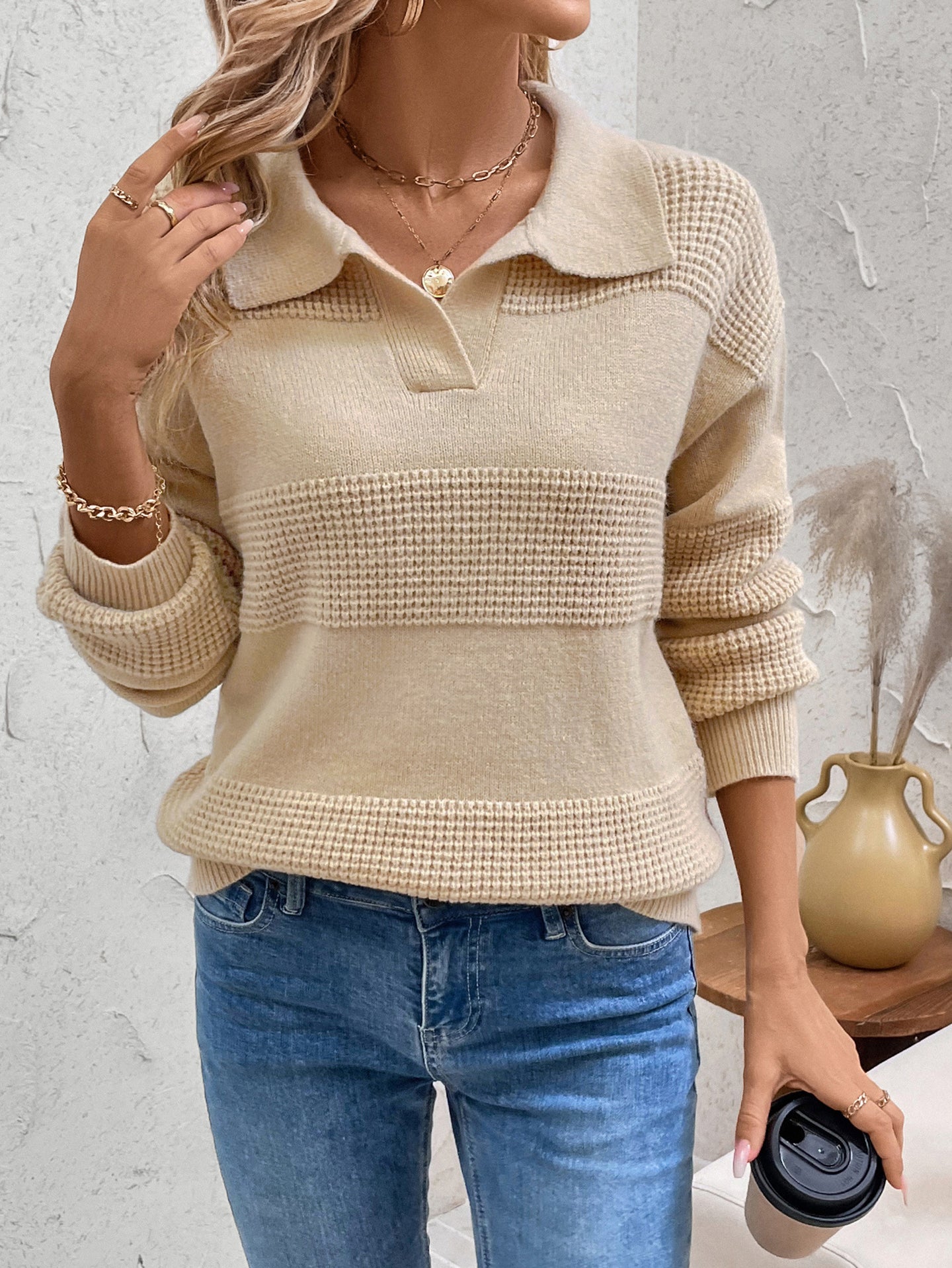 Women Cable Knit Pullover