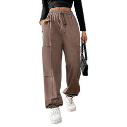 Women Loose Fit Easy Wash Chinos Trousers