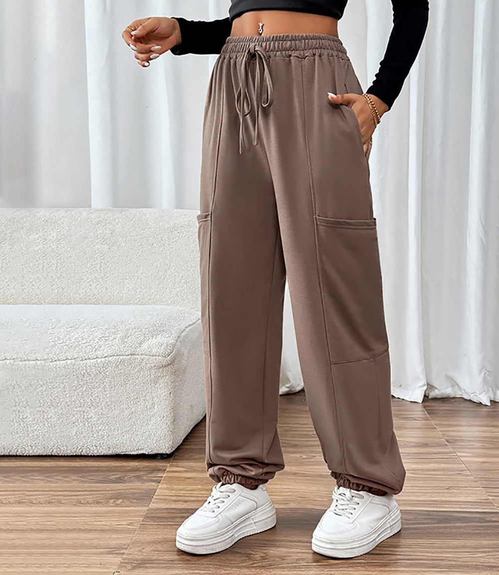 Women Loose Fit Easy Wash Chinos Trousers