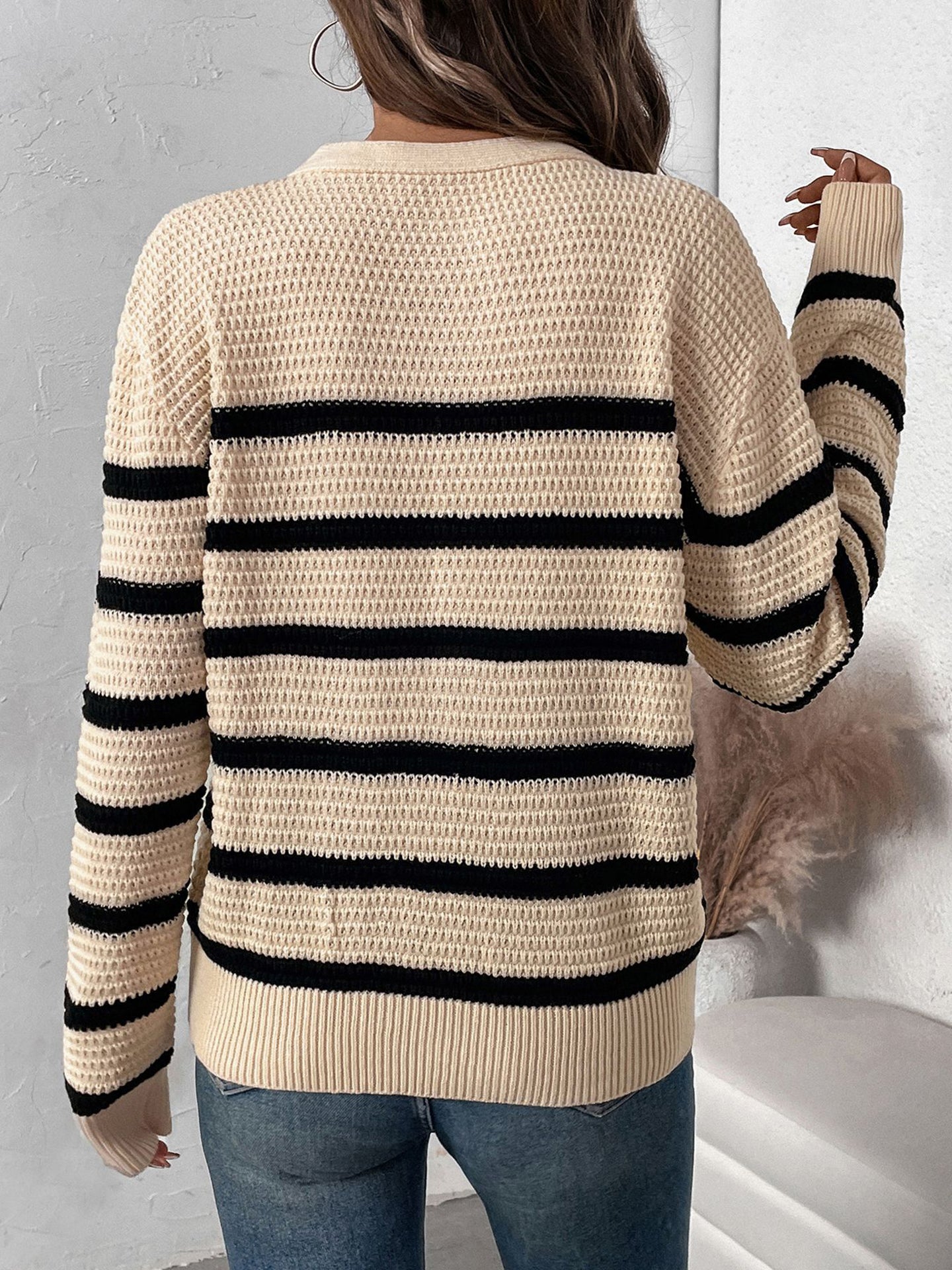 Women Self Design Cable Knit Pullover