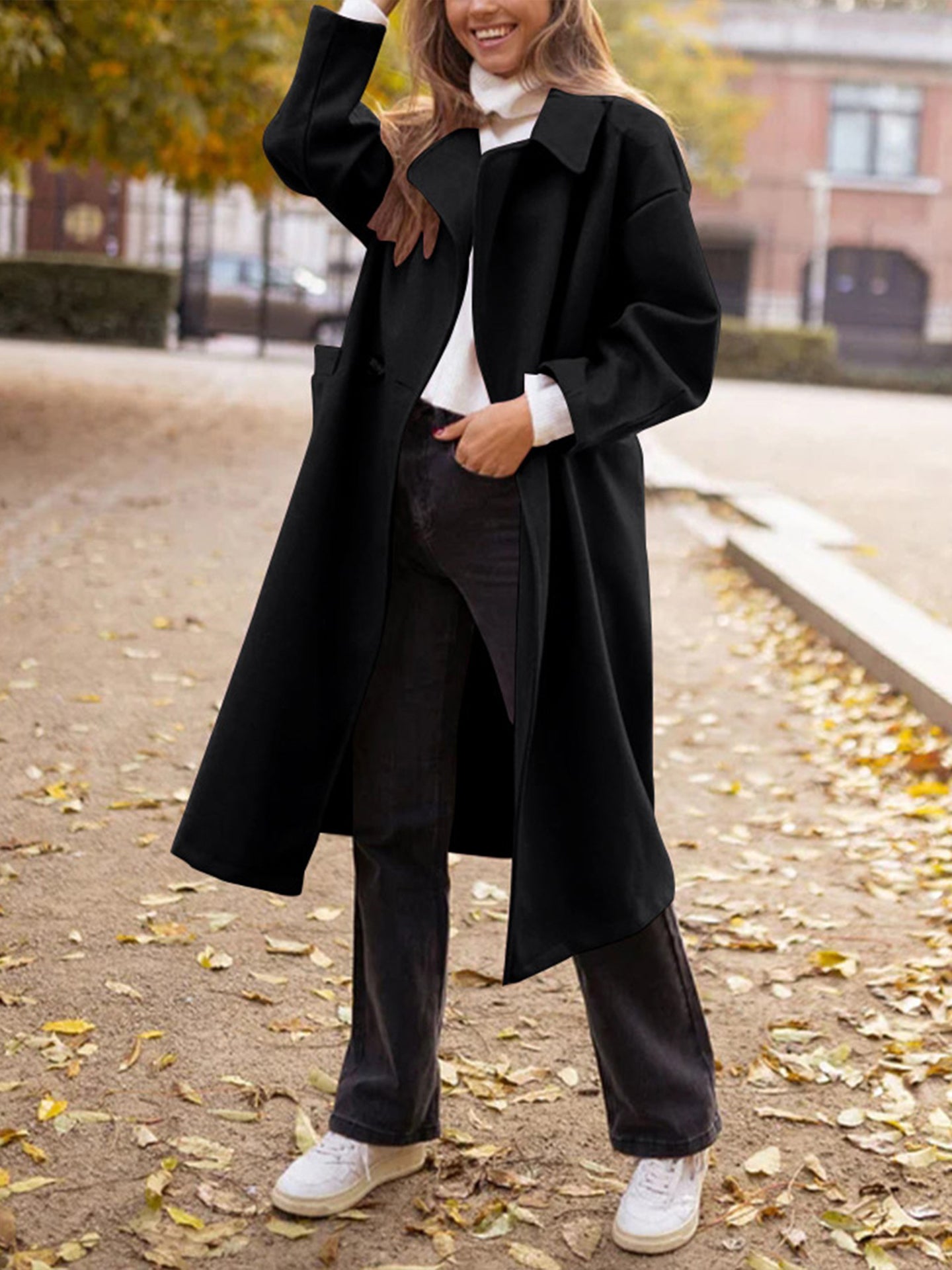 Women Single-Breasted Overcoat