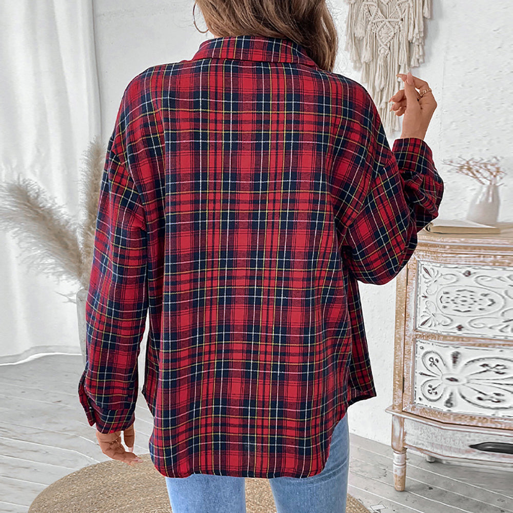 Women Tartan Checks Opaque Checked Casual Shirt